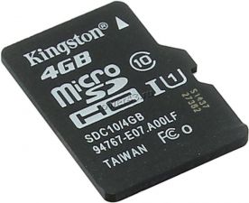 Память micro SDHC 4Gb Class10 без адаптера Retail Купить