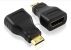 Переходник видеоразъема miniHDMI (M) -> HDMI (F)