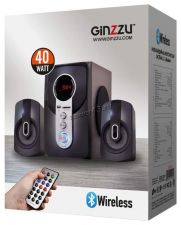 Колонки GINZZU GM-405, 40W=20W+2x10W /блютуз /USB/SD /FM-радио /пульт ДУ Цены