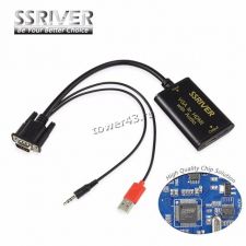 Переходник-конвертор видеосигнала VGA +аудио - > HDMI, длина 20см, индикаторы Купить
