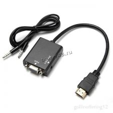Переходник-конвертор HDMI (M) -> VGA (F) + аудио Купить