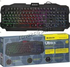 Клавиатура Defender Ultra HB-330L RU (чёрный) RGB подсветка Купить