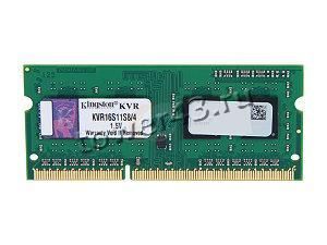 Память 4Gb SO-DDR3L PC3 12800 1600MHz 1.35v Kingston Купить