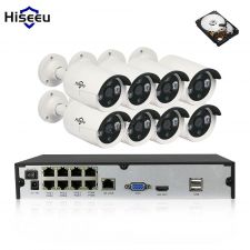 Комплект видеонаблюдения Hiseeu PoE NVR, регистратор на 8 камер, мышь, 8хFullHD IP камер 2mP,кабHDMI Цена
