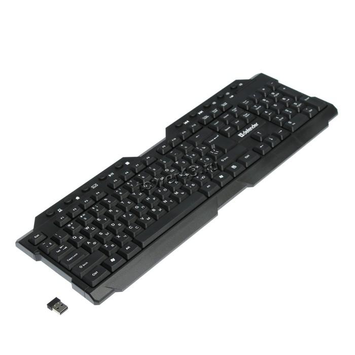 Клавиатура Defender Element HB-195 RU (чёрный) беспроводная, до 10м, мультимедиа, 114кнопок