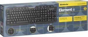 Клавиатура Defender Element HB-195 RU (чёрный) беспроводная, до 10м, мультимедиа, 114кнопок Цена