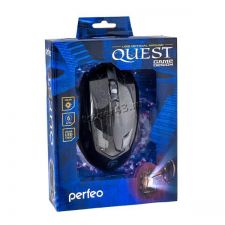 Мышь PERFEO PF-1712-GM QUEST подсветка 1200 /1600 /2400 /3200dpi Цена