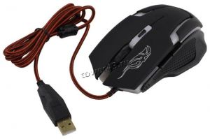 Мышь Smartbuy RUSH Walker SBM-722G, 6 кнопок, 800 /1200 /1600 /2400dpi USB с подсветкой, черная Купить