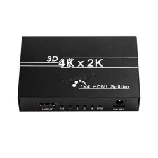 Разветвитель (сплиттер) HDMI сигнала с усилителем 1xHDMI -> 4xHDMI металл, индикация, черный Цена