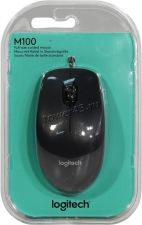 Мышь Logitech M100 Mouse USB dark grey 1000dpi, шнур 1.8м Цена