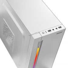 Корпус MidiTower GINZZU D380 White, ATX, NoPSU, 2xU2 RGB Stripe подсветка, без БП Цена