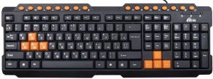 Клавиатура RITMIX RKB-151 USB/мультимедийная (черно-оранжевая) Купить