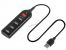 Контроллер внешний USB2.0 Hub 4-х портовый Perfeo PF-HYD-6001H с выключателем Retail