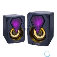 Колонки Perfeo SHINE, 2.0, мощность 2х3 Вт, USB, чёрн, Game Design, LED подсветка 7 цв Купить