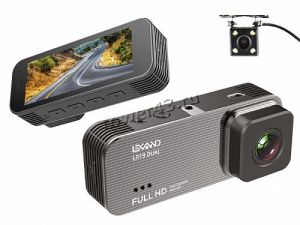 Автомобильный видеорегистратор LEXAND LR19 DUAL, 3", HDMI, 146гр, 1920х1080х30к/с, +доп. камера Купить