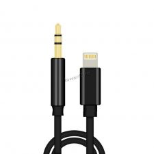 Кабель Lightning 8pin для iPhone -> miniJack 3.5"(M) черный в коробке Купить