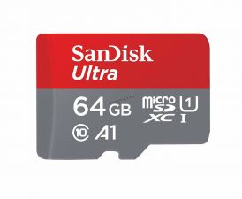 Память microSDXC 64Gb class10 Sandisk Ultra Android, UHS-I U1 100Mb/s без адаптера Retail Купить