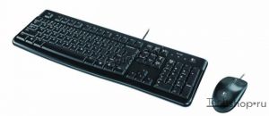 Комплект клавиатура+мышь Logitech MK120 black USB, защитаот влаги Цена