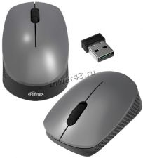 Мышь RITMIX RMW-502, 1200dpi, 2 кнопки, USB, цвет черно-серый, беспроводная Купить