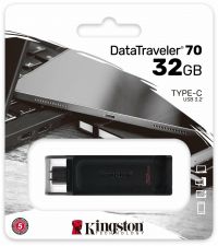 Переносной носитель 32Gb FLASH USB3.2  USB 3.2/Type-C Kingston DataTraveler 70 Купить