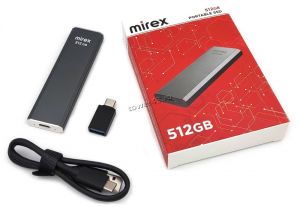 Внешний SSD накопитель 512Gb Mirex, m.2, USB3.2 Type-C Data Master серый металл Купить