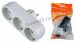 Тройник Perfeo RU Power 3L3/ТС-3, 16A, c заземлением, 3 розетки