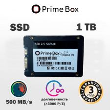 Твердотельный накопитель 1Tb SSD 2.5 PRIME BOX SATA3 TLC 3D NAND 550/450Mb/с Купить