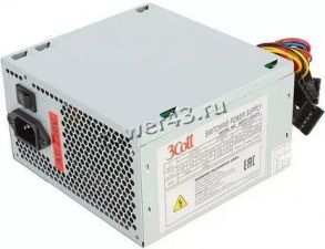 Блок питания 3Cott 450W ATX 20+4pin 2xSATA 1x6pin PCI-E 12см (замена конденсаторов первичной цепи) Купить