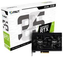 Видеокарта GeForce RTX3050 8Gb <PCI-E> DDR6 128bit PALIT DUAL Retail Купить