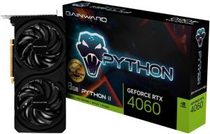 Видеокарта GeForce RTX4060 8Gb <PCI-E 4.0> DLSS/FSR DDR6 128bit 8pin GAINWARD PYTHON-II Retail Купить