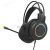Наушники+микрофон Perfeo RGF EARTH черная 1,8 м, разъем 3,5 мм (4 pin) и USB (LED), переходник