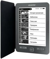 Электронная книга Digma M2 (6" E-Ink, 1024x758, 4Gb, microSD, подсветка, 1500mAh) +обложка Купить