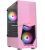 Корпус MidiTower 1STPLAYER DK-3 Pink ATX ,2xU2, 1xU3, T.Glass, 3xLED Fan 120mm, без БП, розовый