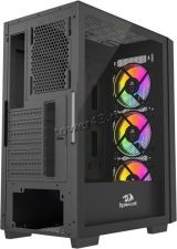 Корпус MidiTower Redragon Pactis3 ATX безБП, 2xU2, 1xU3, стекло, нижнийБП, до33см, до 17см, 3х120fan Цена