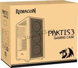 Корпус MidiTower Redragon Pactis3 ATX безБП, 2xU2, 1xU3, стекло, нижнийБП, до33см, до 17см, 3х120fan Цены