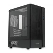 Корпус MidiTower HSPD M332 Black, mATX, NoPSU, 2xU2, 1xU3, окно стекло, нижний БП, до 26см, до 16см Купить