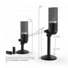 Микрофон Fifine K670 черный настольный, стриминговый, конденсаторный, USB, разьем для наушников, ре Цена