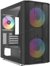 Корпус MidiTower SAMA S30 ATX, NoPSU, Type-С, USB, окно стекло, нижБП, вент.2x140+1х120, 166мм, 35см Купить