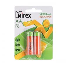 Аккумуляторы AA 2000mAh Mirex, 2шт. Купить