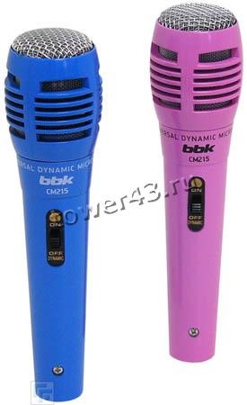 Микрофон BBK CM215 шнур 2.5м, комплект 2 шт, для караоке