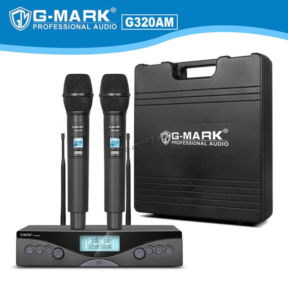 Радиосистема G-Mark G320AM профессиональная с двумя ручными вокальными радиомикрофонами