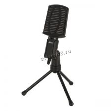 Микрофон Ritmix RDM-125 на треноге, черный, с регулируемым углом наклона, кнопка выключения Цена
